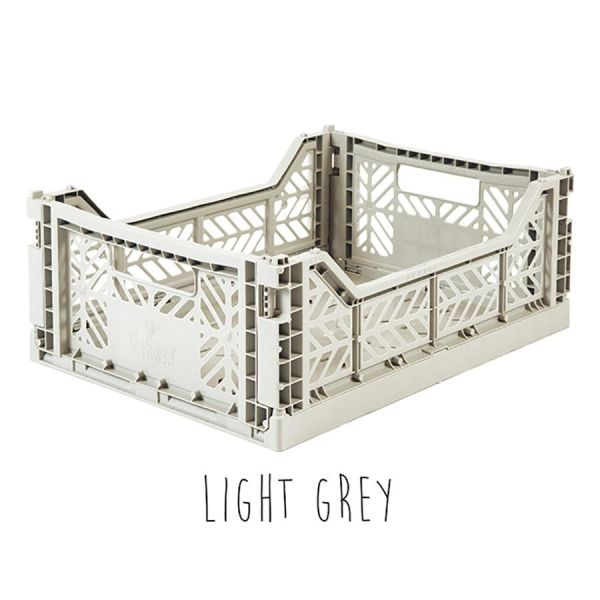 Storage . Folding Crate - Midi - Light Grey